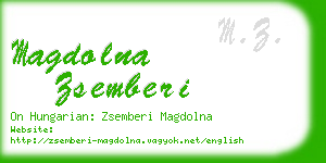 magdolna zsemberi business card